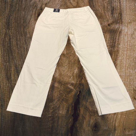 Lands’ End Mid Rise Straight Leg White Pants Women’s Size 8 NWT - Picture 2 of 10